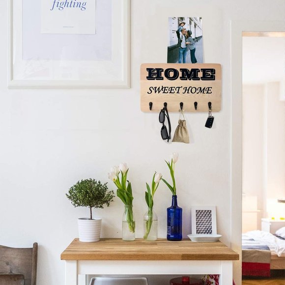 Key Holder Rack Home Decor for Entryway Wall Mount - Picture 6 of 8